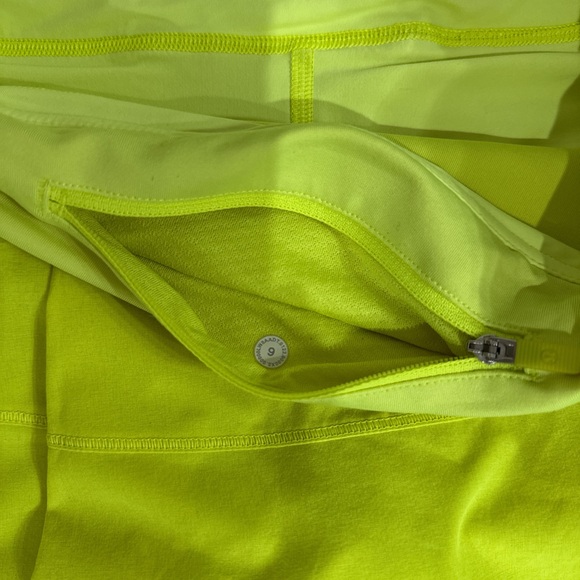 Lululemon Athletica Neon Yellow Mini Skirt - Picture 4 of 6